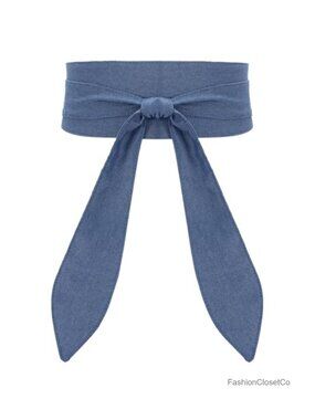 Wide Waistband Obi Belt for Dress, Wrap Around Knotted Waist Belt